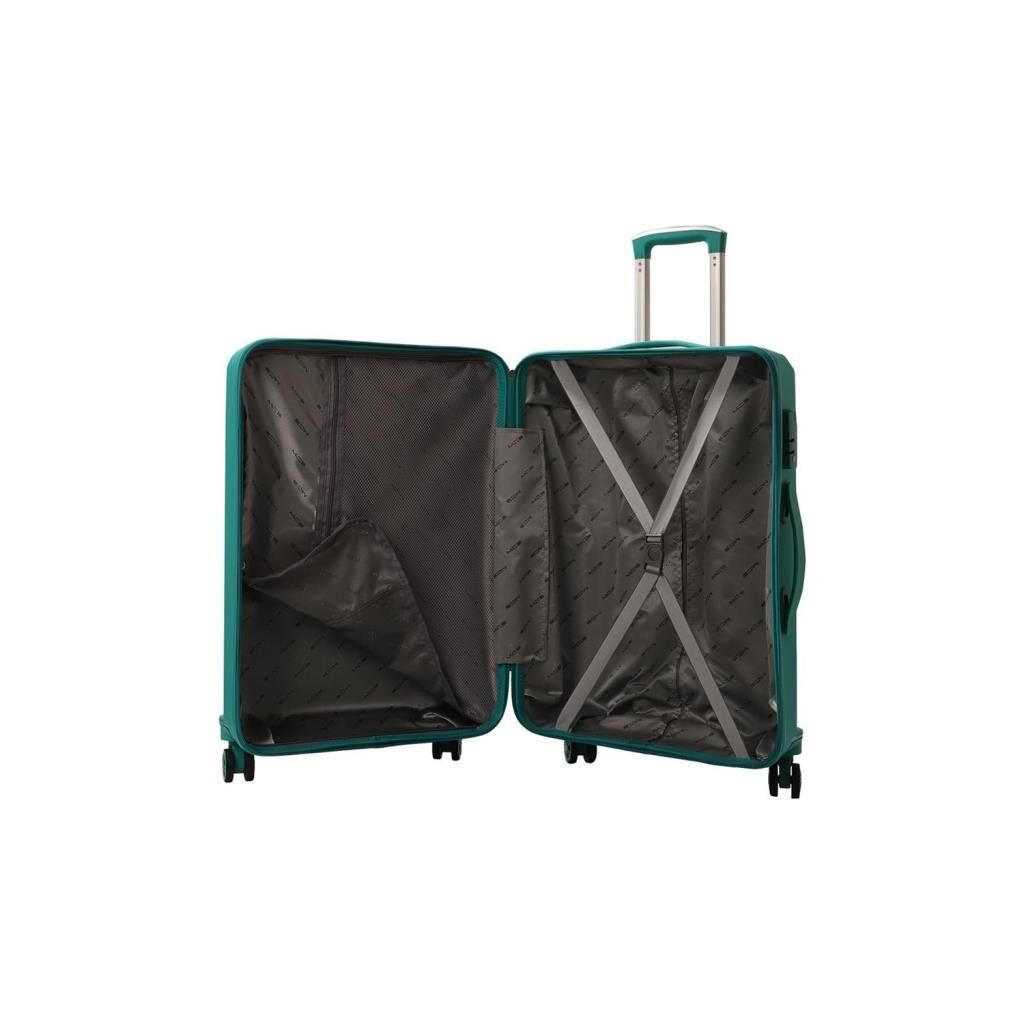 MÇS Orta Boy Kırılmaz Silikon Seyahat Valizi Bavulu V374 Cam Göbeği