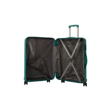 MÇS Orta Boy Kırılmaz Silikon Seyahat Valizi Bavulu V374 Cam Göbeği