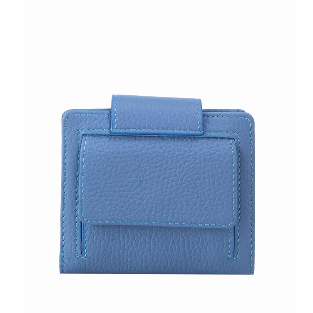 Grande Gerçek Deri Kadın Cüzdanı Hakiki Deri Küçük Boy Mürdüm