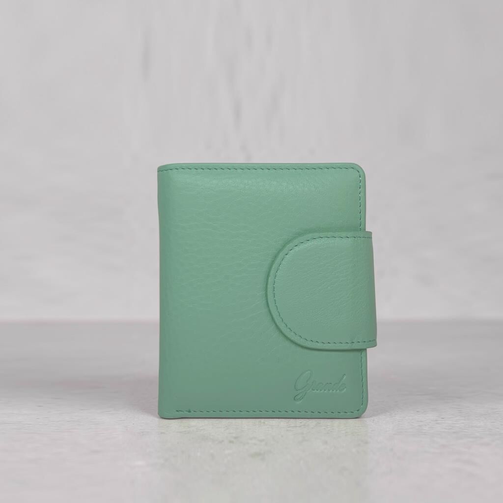 Grande Hakiki Deri Kadın Cüzdanı Küçük Boy Mint