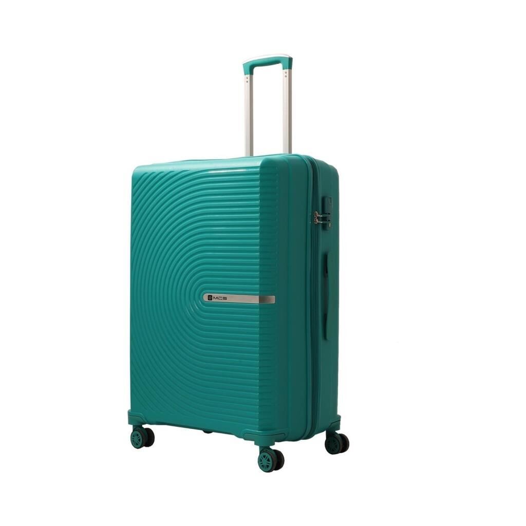 MÇS Büyük Boy Kırılmaz Silikon Seyahat Valizi Bavulu V374 Su Yeşili