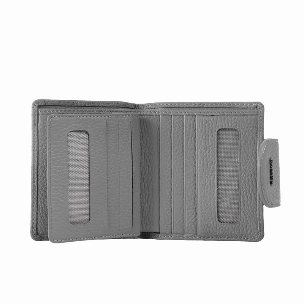 Grande Gerçek Deri Kadın Cüzdanı Hakiki Deri Küçük Boy Sarı