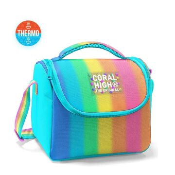 Coral High Thermo Beslenme Çantası Renkli Çizgili Desenli 22773