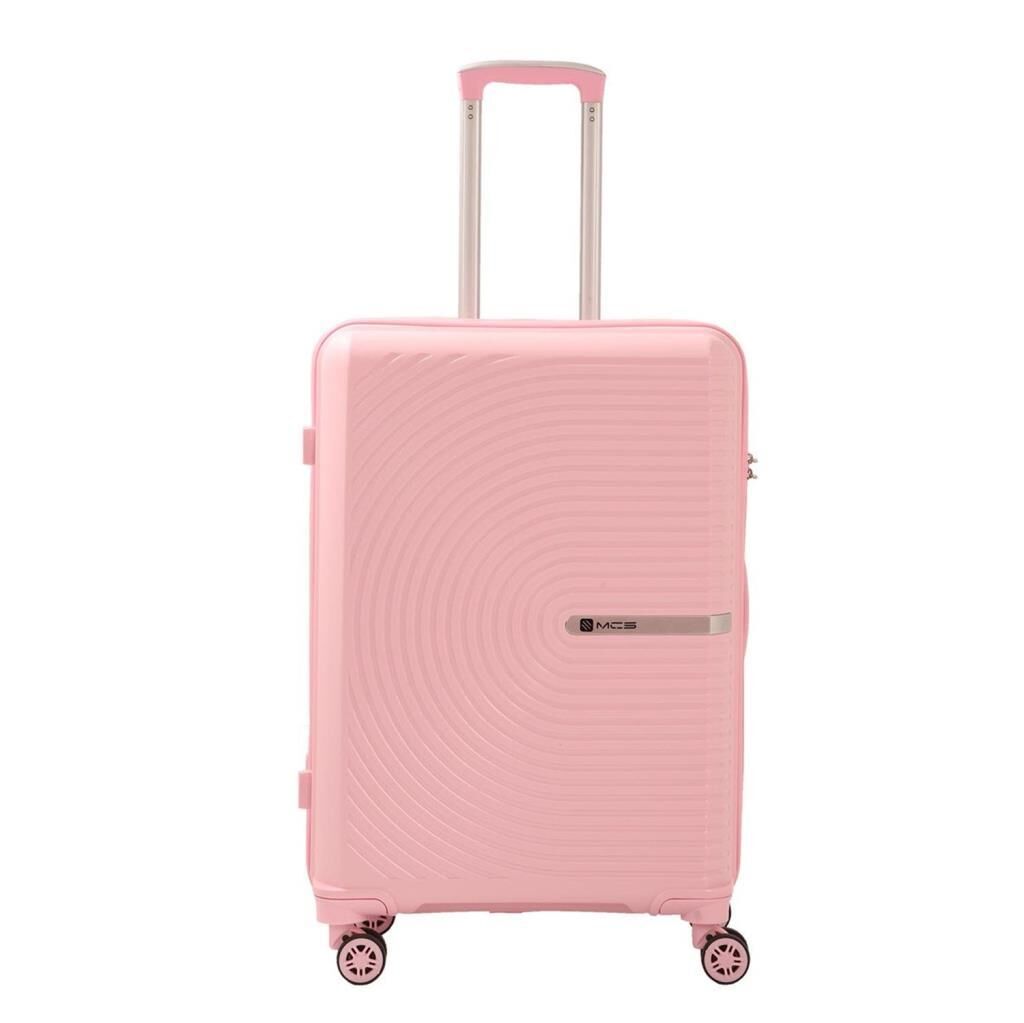 MÇS Büyük Boy Kırılmaz Silikon Seyahat Valizi Bavulu V374 Pudra