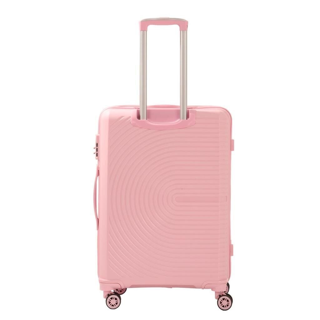 MÇS Büyük Boy Kırılmaz Silikon Seyahat Valizi Bavulu V374 Pudra