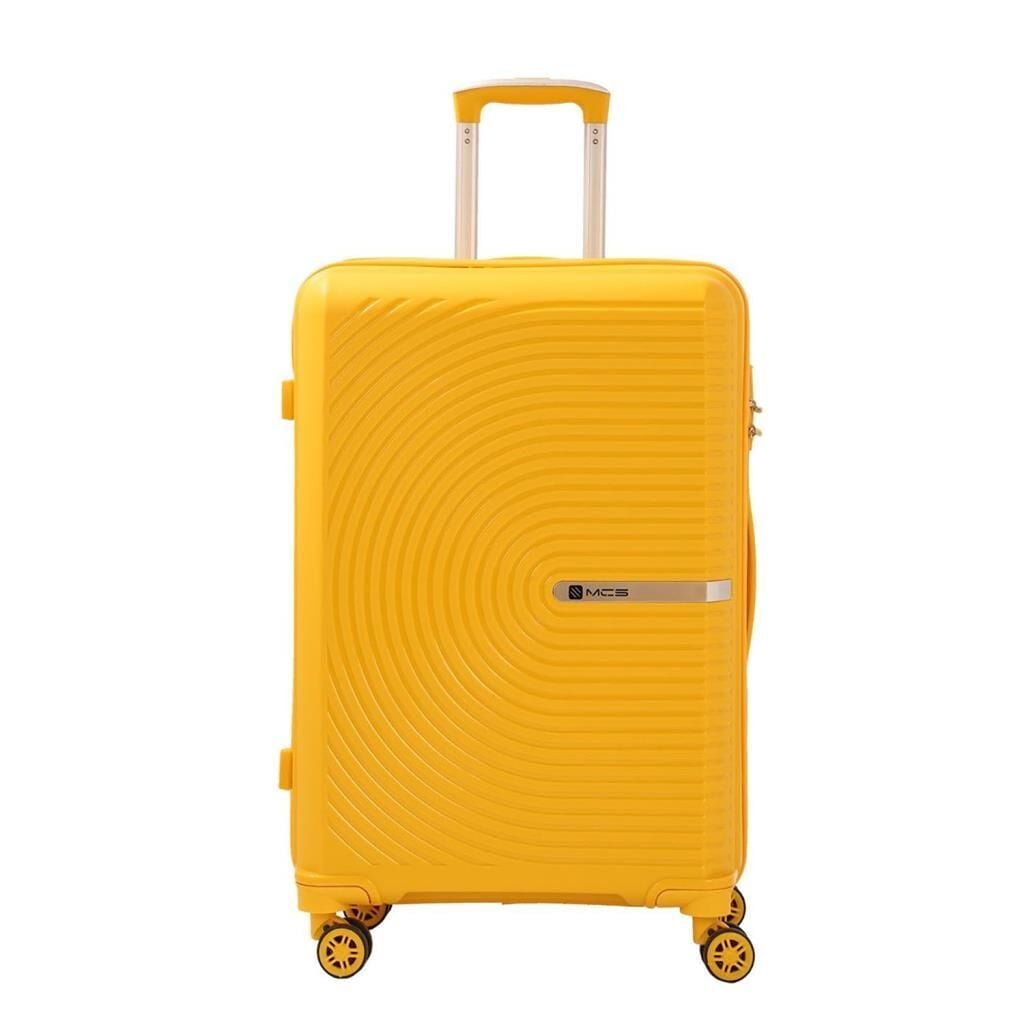 Mçs Valiz Büyük Boy Kırılmaz PP Silikon V374 Sarı