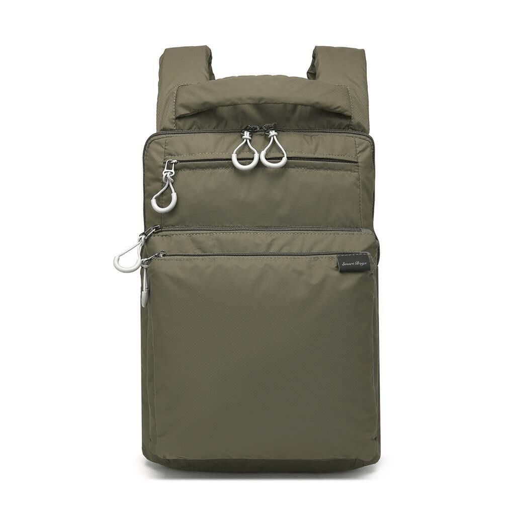 Smart Bags Ekstra Hafif Kumaş Uniseks Sırt Çantası 3202 Açık Kahve