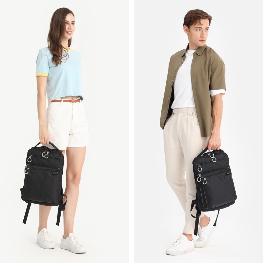 Smart Bags Ekstra Hafif Kumaş Uniseks Sırt Çantası 3202 Açık Kahve