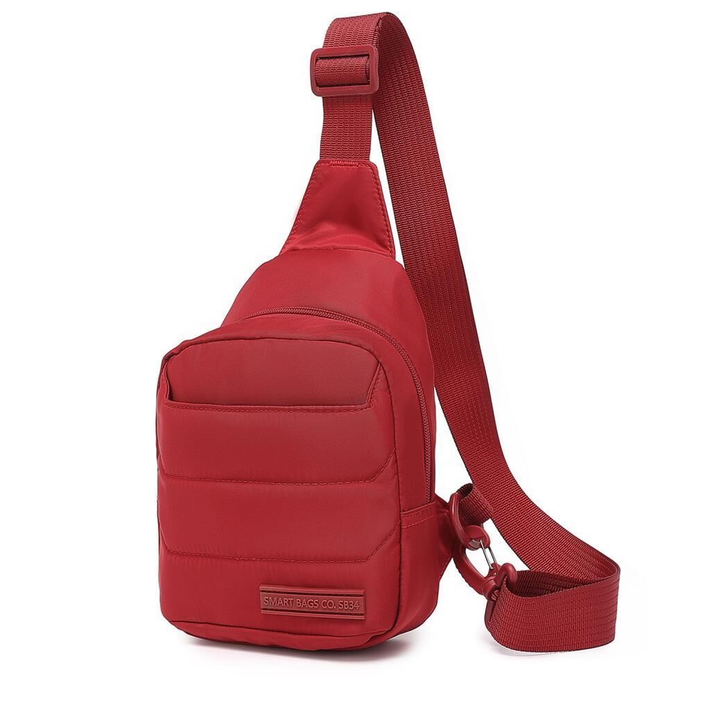 Smart Bags Yumuşak Kumaş Postacı Bodybag Kadın Çantası 8726 Vişne