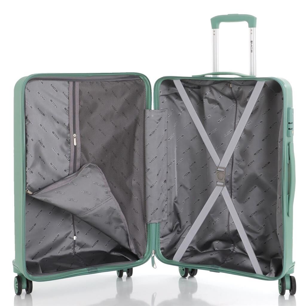MÇS Büyük Boy Kırılmaz Silikon Seyahat Valizi Bavulu V374 Su Yeşili