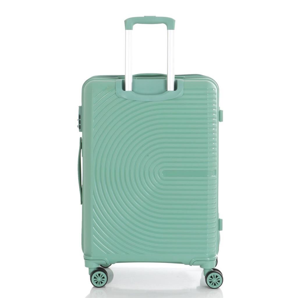 MÇS Büyük Boy Kırılmaz Silikon Seyahat Valizi Bavulu V374 Su Yeşili