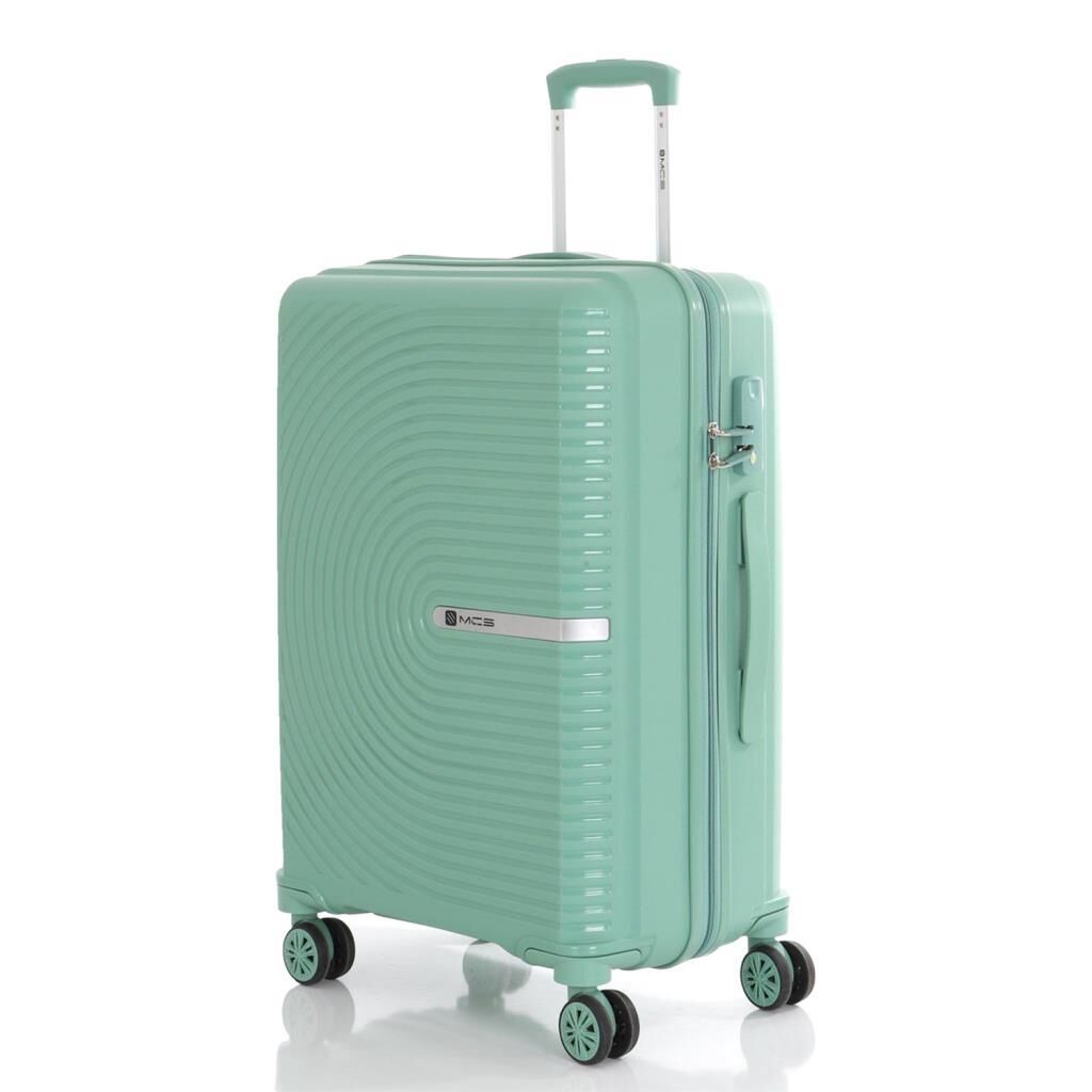 MÇS Büyük Boy Kırılmaz Silikon Seyahat Valizi Bavulu V374 Su Yeşili