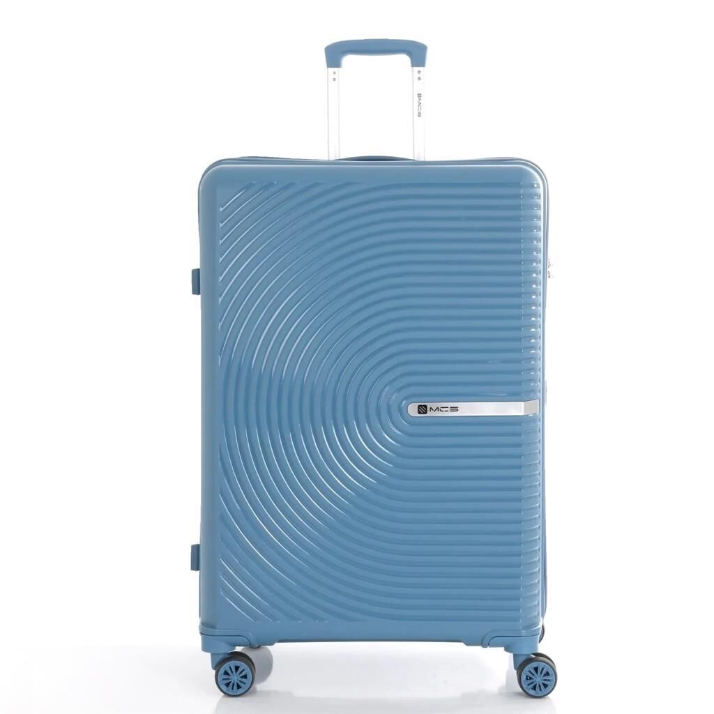 Mçs Valiz Büyük Boy Kırılmaz PP Silikon V374 Sky Blue