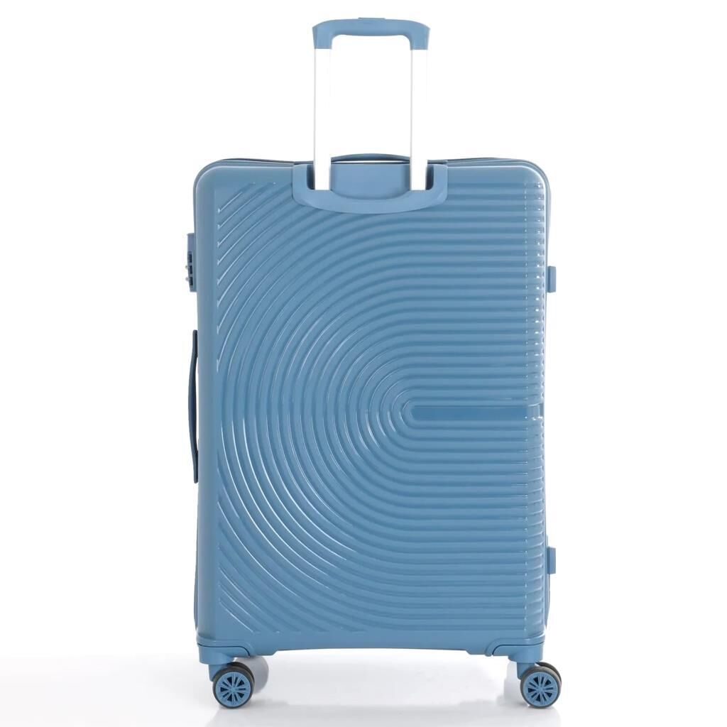 MÇS Büyük Boy Kırılmaz Silikon Seyahat Valizi Bavulu V374 Sky Blue
