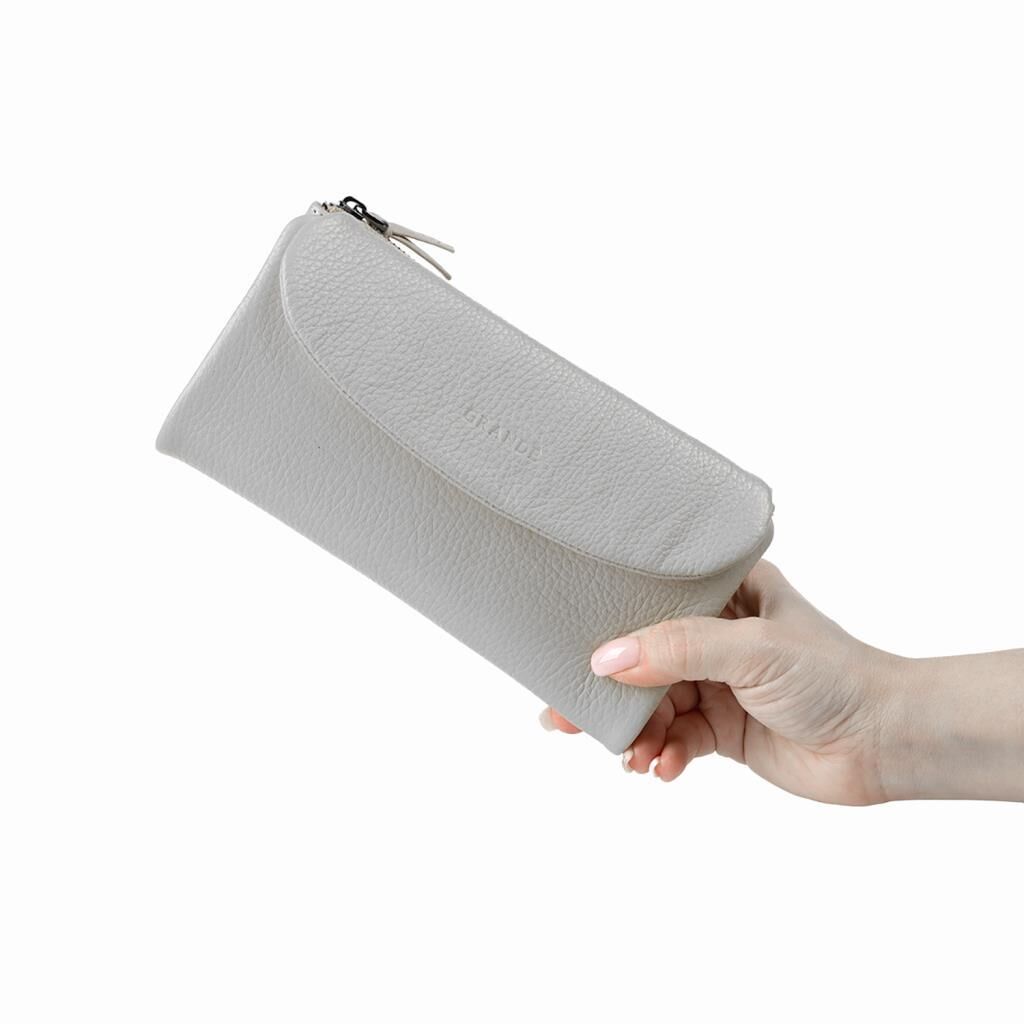 Grande Hakiki Deri Kadın Cüzdanı Yumuşak Siyah