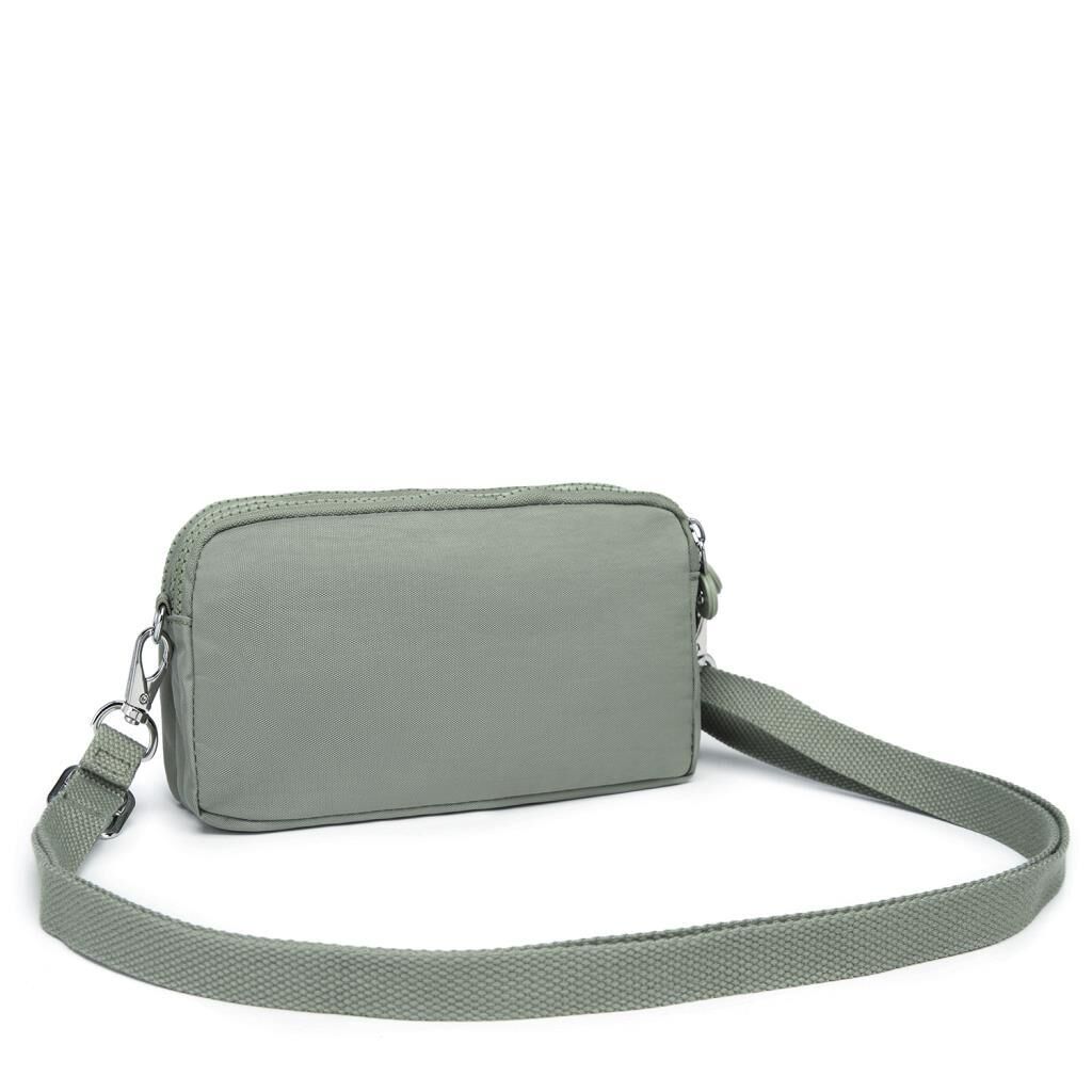 Smart Bags Mini Boy Postacı Çantası ve Cüzdanı Krinkıl Kumaş 1112 Yeşil