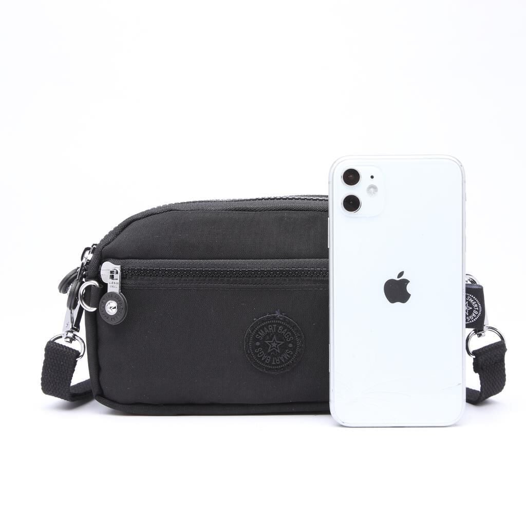 Smart Bags Mini Boy Postacı Çantası ve Cüzdanı Krinkıl Kumaş 1112 Yeşil