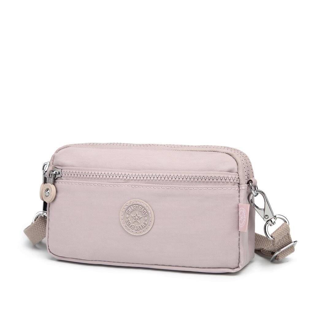 Smart Bags Mini Boy Postacı Çantası ve Cüzdanı Krinkıl Kumaş 1112 Kum