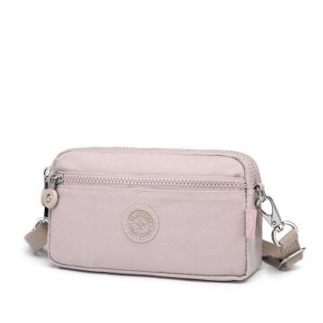 Smart Bags Mini Boy Postacı Çantası ve Cüzdanı Krinkıl Kumaş 1112 Kum