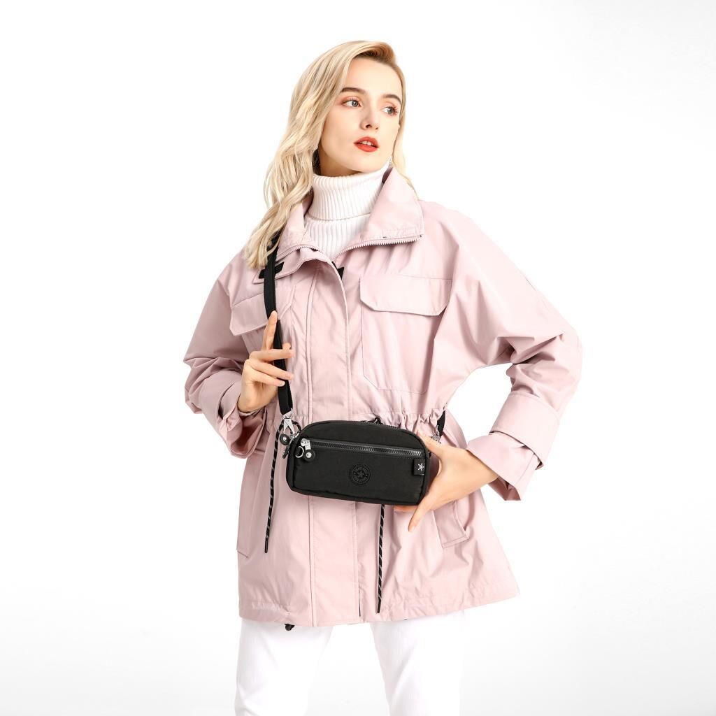 Smart Bags Mini Boy Postacı Çantası ve Cüzdanı Krinkıl Kumaş 1112 Kum