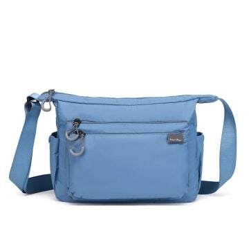 Smart Bags Ekstra Hafif Kumaş Kadın Postacı Çantası 3146 J.Mavi