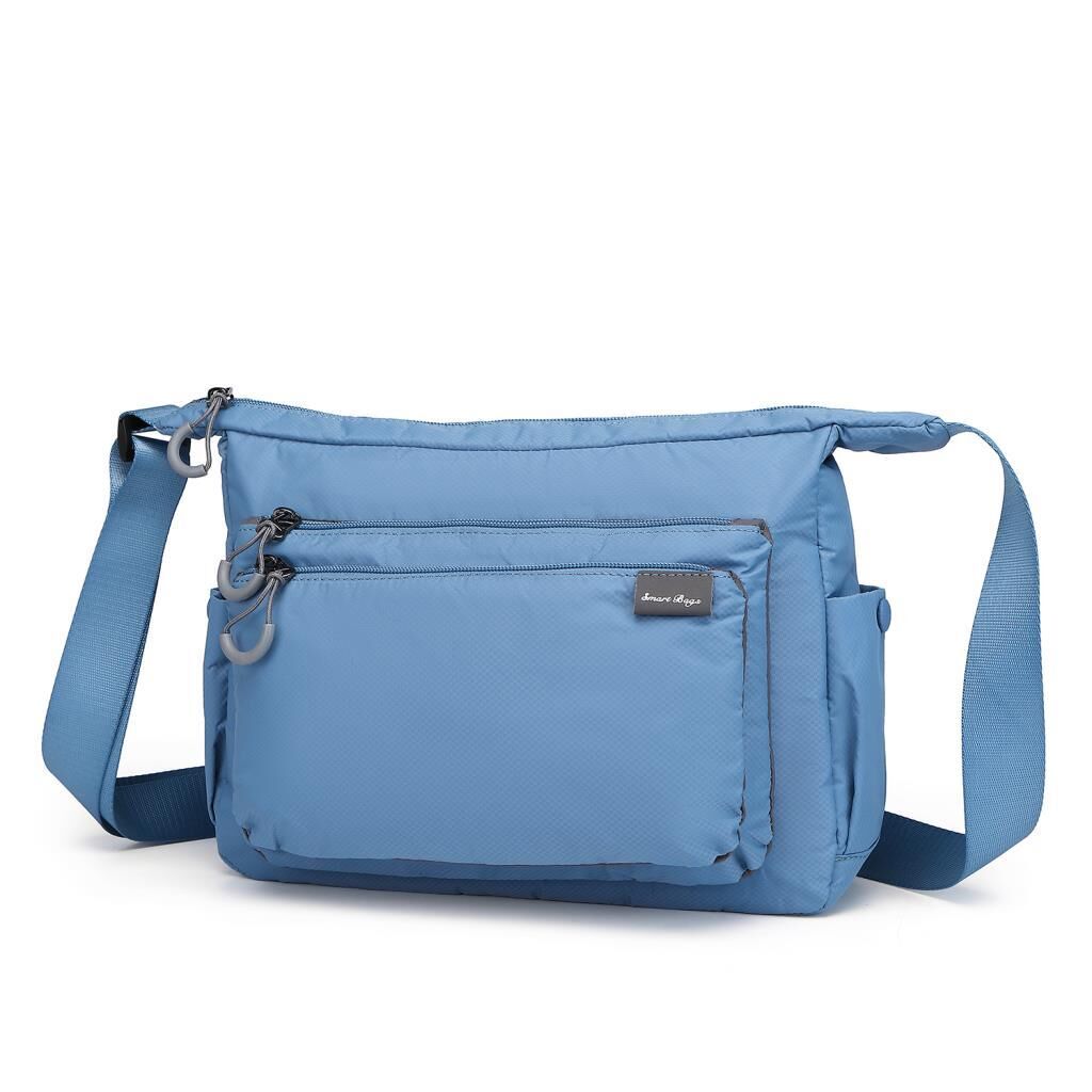 Smart Bags Ekstra Hafif Kumaş Kadın Postacı Çantası 3146 J.Mavi