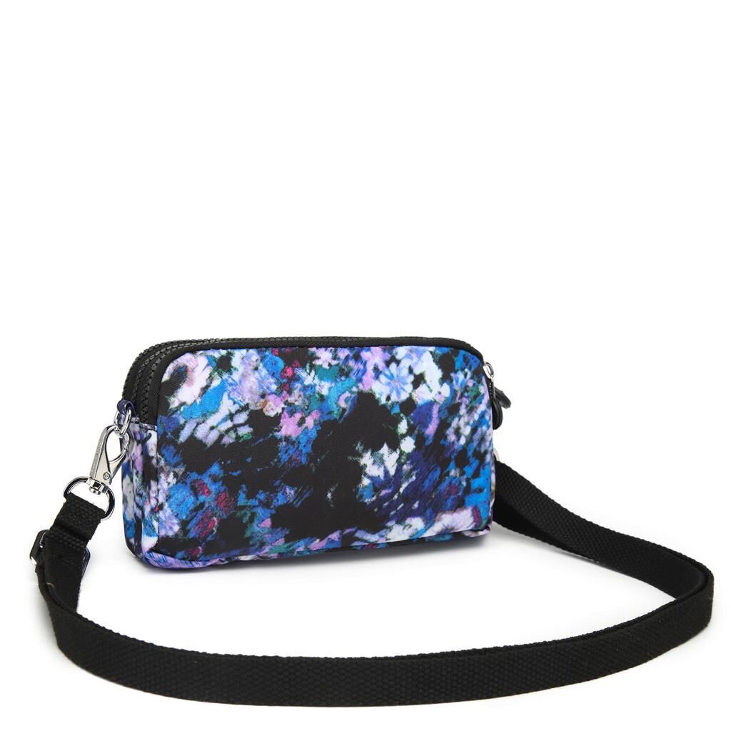 Smart Bags Mini Boy Postacı Çantası ve Cüzdanı Krinkıl Kumaş 1112 Mavi Print