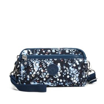 Smart Bags Mini Boy Postacı Çantası ve Cüzdanı Krinkıl Kumaş 1112 Mavi Rose