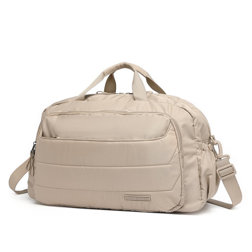 Smart Bags Yumuşak Kumaş Uniseks Spor ve Seyahat Çantası 8727 Bej