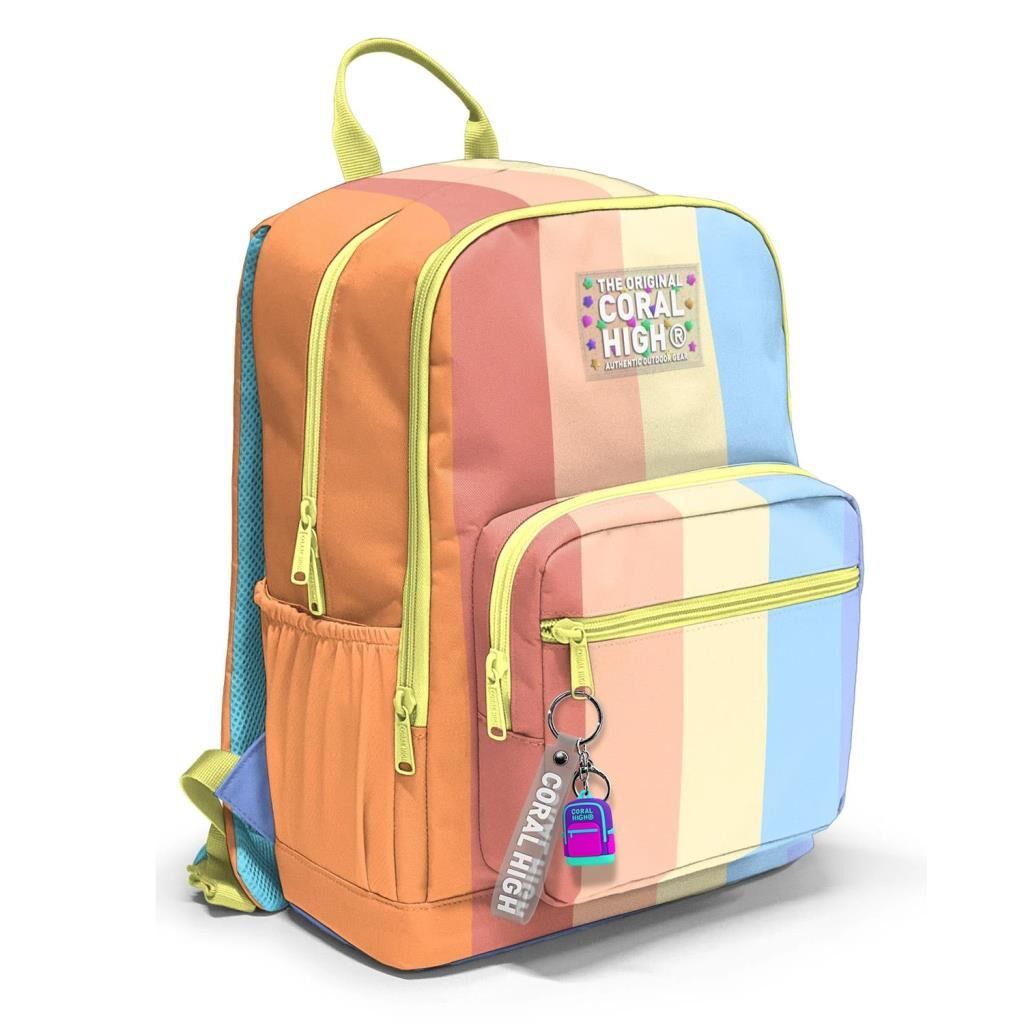 Coral High 2li Set Desenli Okul Çantası Beslenme 23680