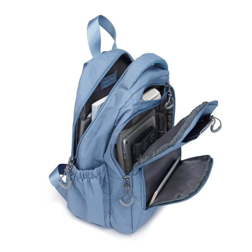 Smart Bags Ekstra Hafif Orta Boy Uniseks Sırt Çantası 3243 Açık Gri