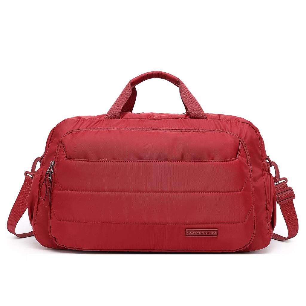 Smart Bags Yumuşak Kumaş Uniseks Spor ve Seyahat Çantası 8727 Vişne