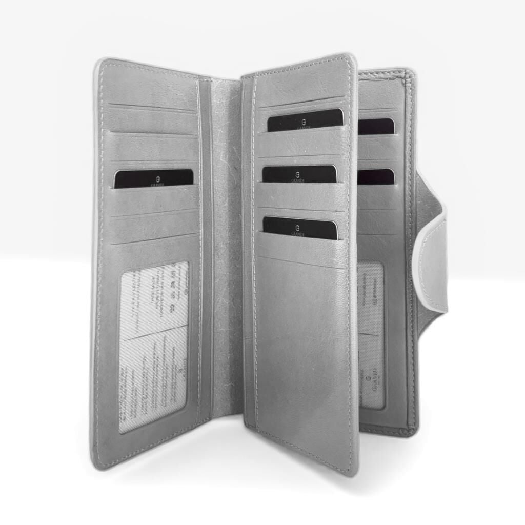 Grande Hakiki Deri Kadın Cüzdanı İnce Tasarım Fuşya