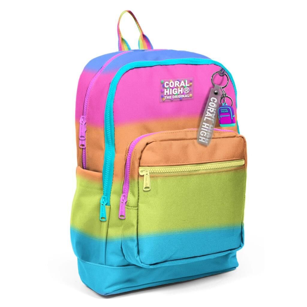Coral High 2li Set Desenli Okul Çantası Beslenme 23770
