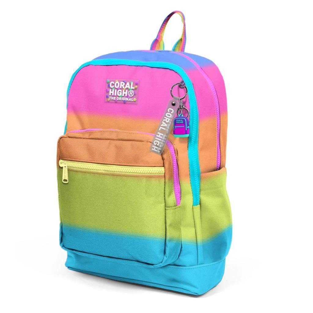 Coral High 2li Set Desenli Okul Çantası Beslenme 23770