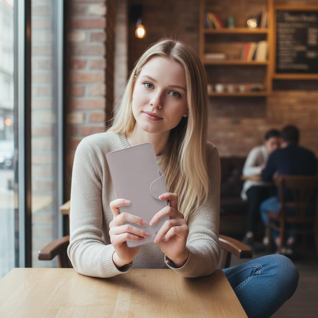 Grande Gerçek Deri Uniseks Cüzdan İnce Tasarım Büyük Boy Kahve