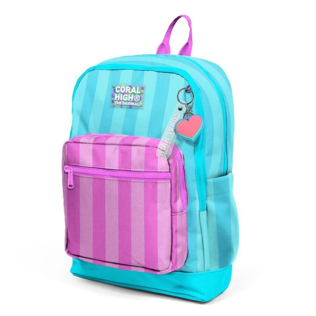 Coral High 2li Set Desenli Okul Çantası Beslenme 23771