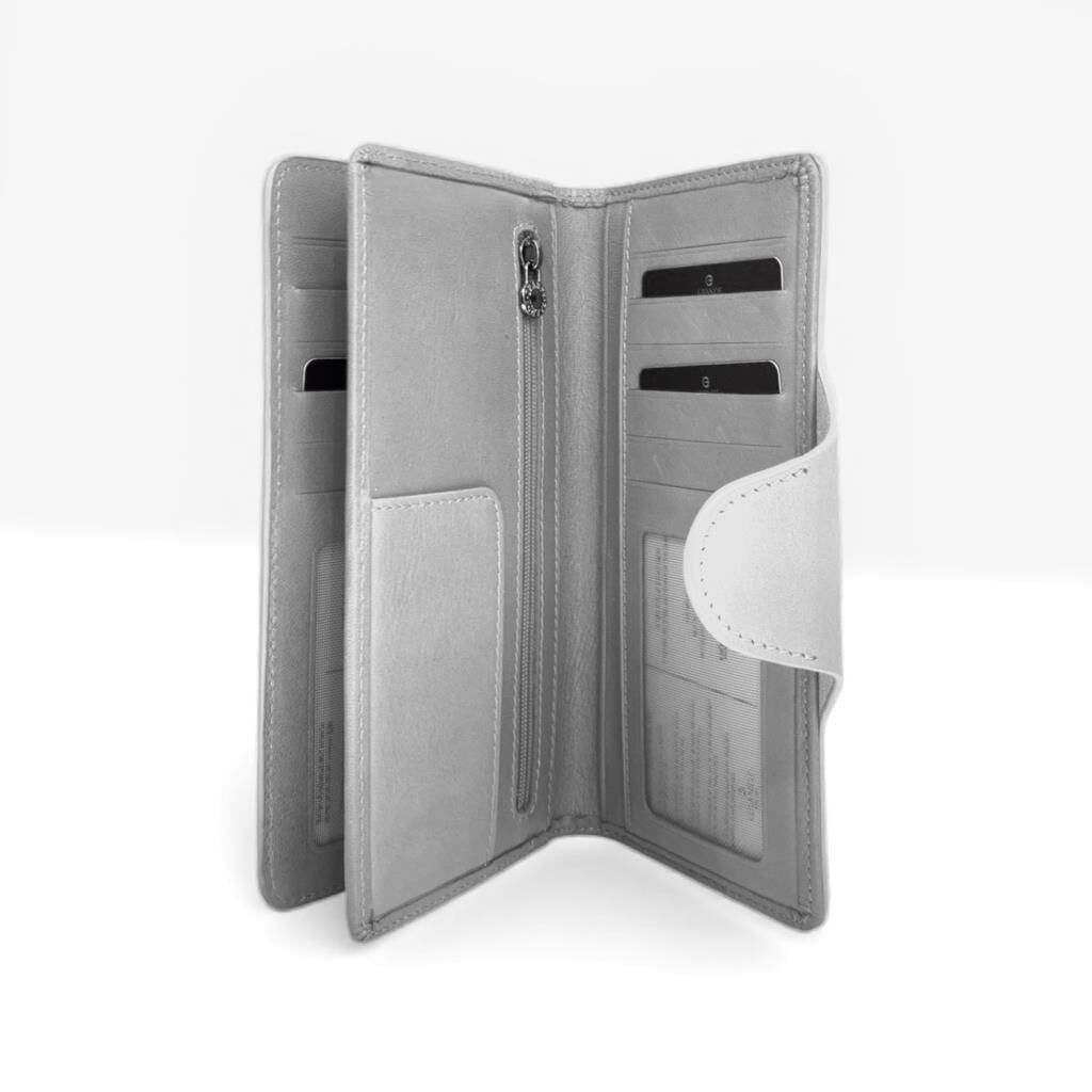 Grande Gerçek Deri Uniseks Cüzdan İnce Tasarım Büyük Boy Sarı