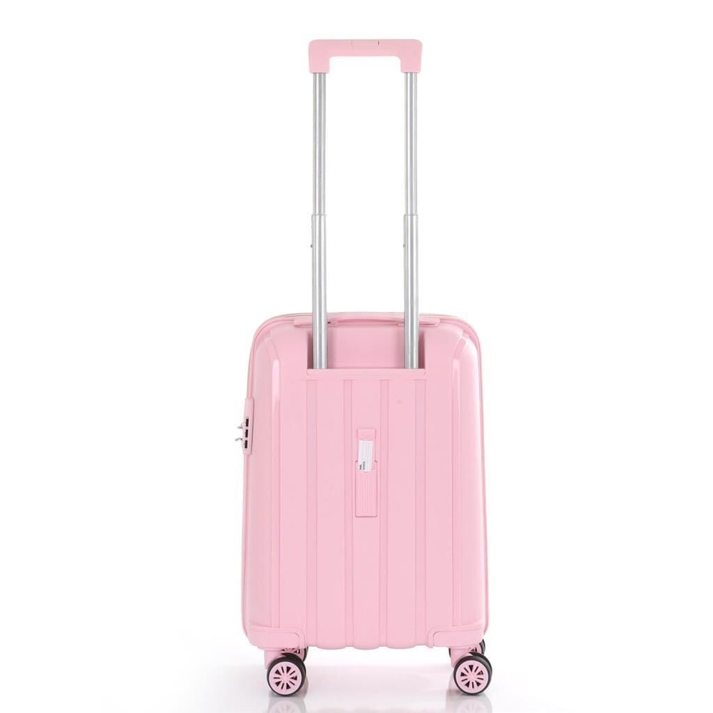 MÇS Kabin Boy Kırılmaz Silikon Seyahat Valizi Bavulu V305 Pudra