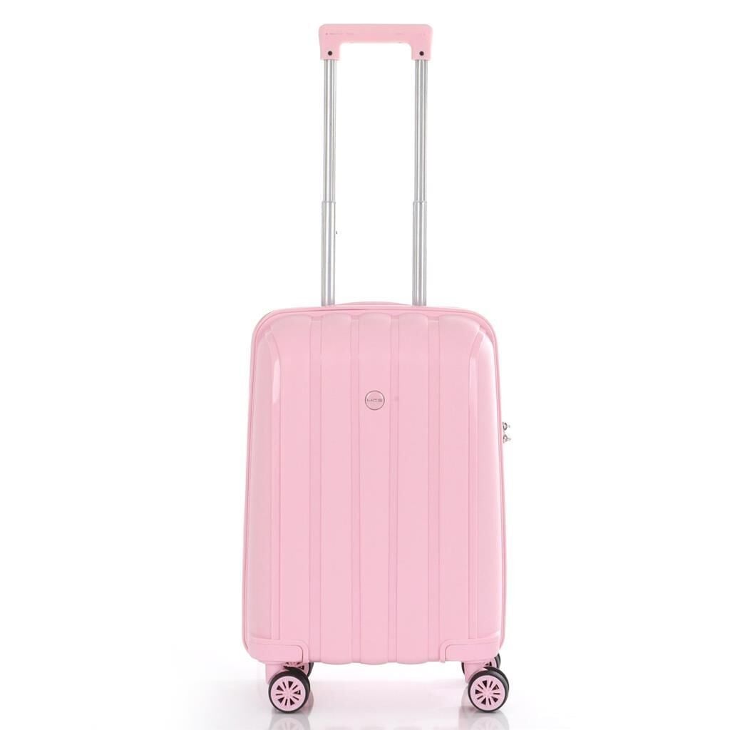 MÇS Kabin Boy Kırılmaz Silikon Seyahat Valizi Bavulu V305 Pudra