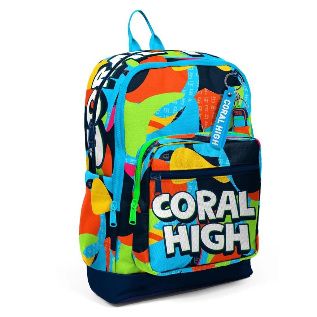 Coral High 2li Set Graffiti Desenli Okul Çantası Beslenme 23777