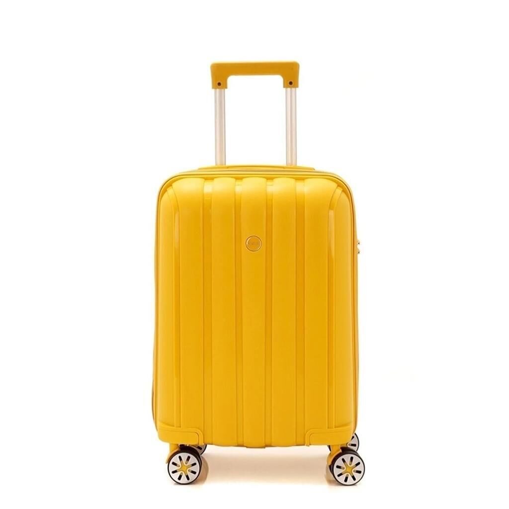 Mçs Valiz Kabin Boy Kırılmaz PP Silikon V305 Sarı