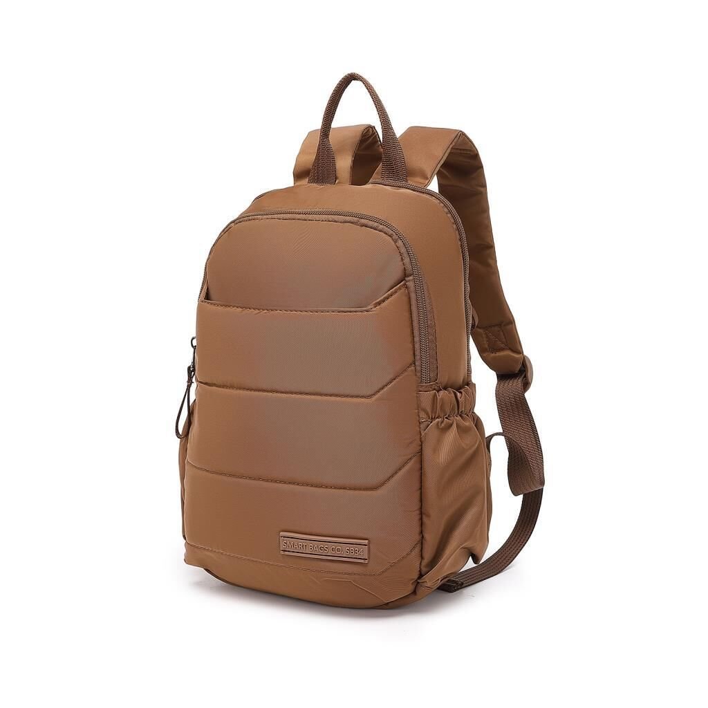 Smart Bags Küçük Boy Yumuşak Kumaş Uniseks Sırt Çantası 8731 Camel