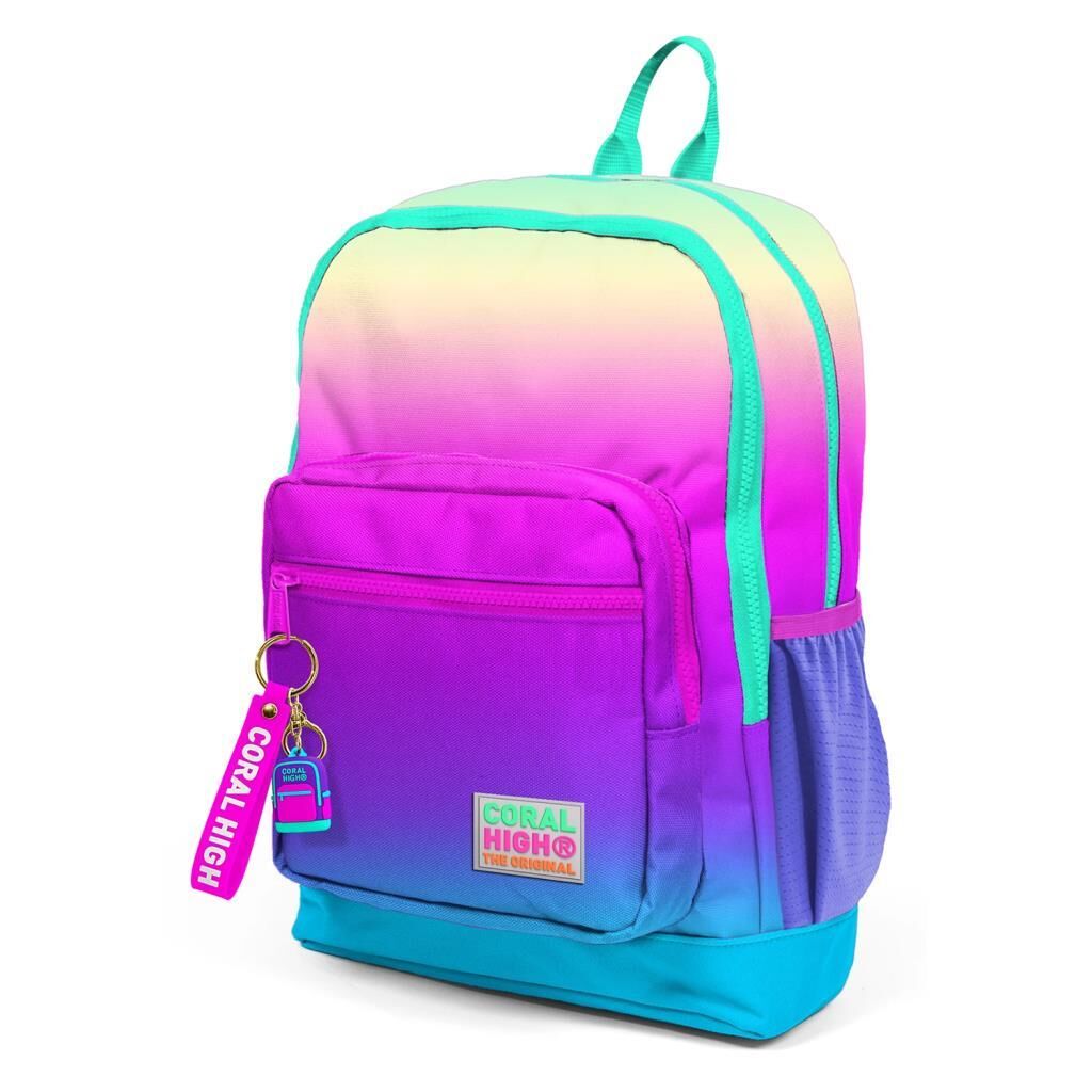 Coral High 2li Set Desenli Okul Çantası Beslenme 23710