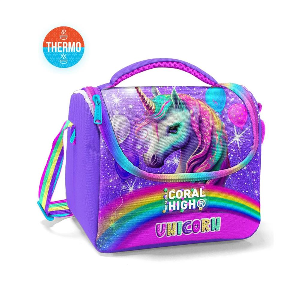 Coral High Desenli Okul Çantası Beslenme 2li Set 23663