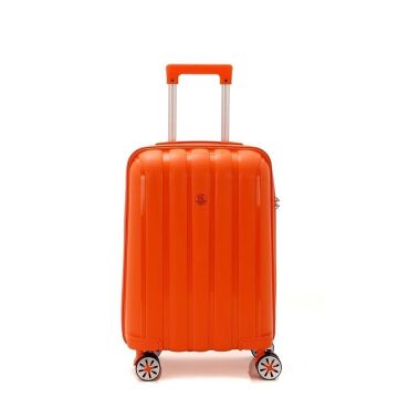Mçs Valiz Kabin Boy Kırılmaz PP Silikon V305 Orange