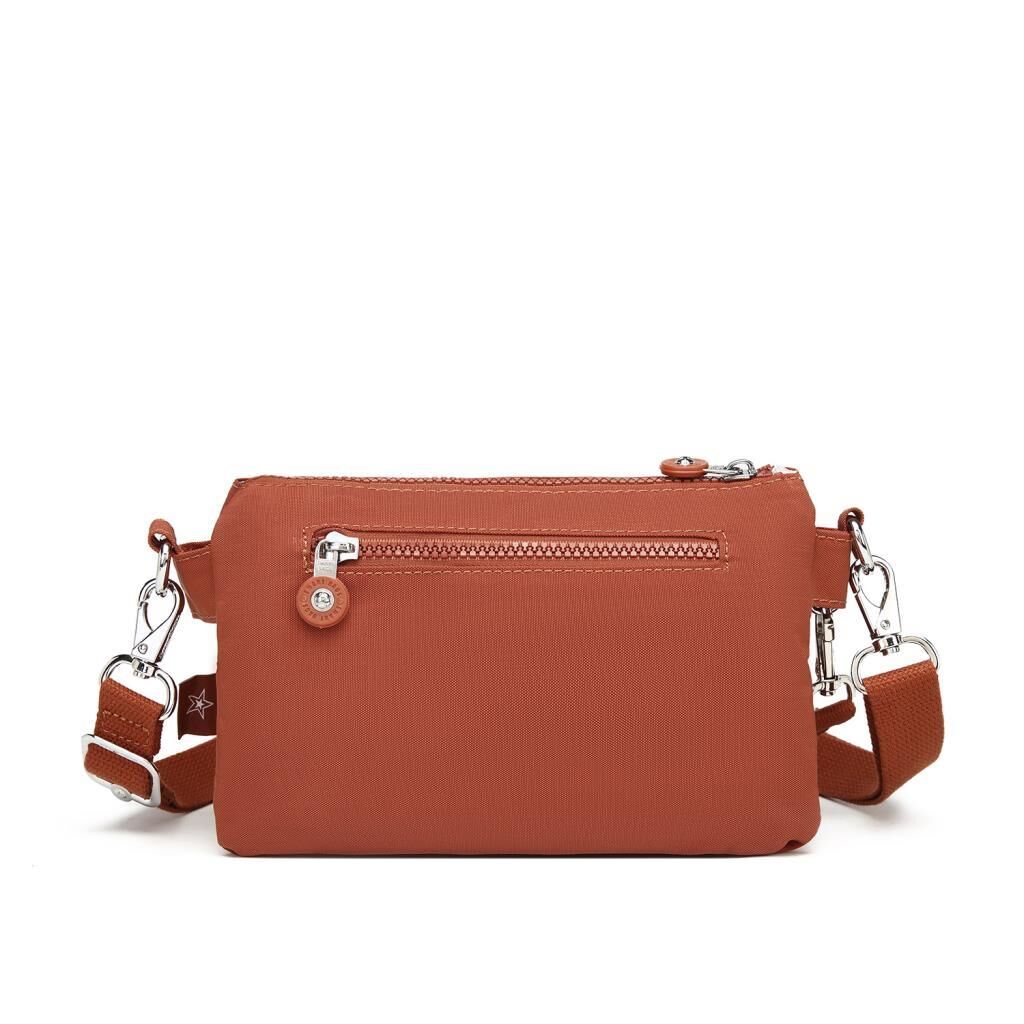 Minik Boy Smart Bags Postacı Kadın Çantası Krinkıl Kumaş 1147 Kiremit