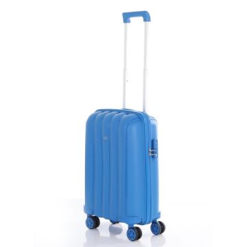 MÇS Kabin Boy Kırılmaz Silikon Seyahat Valizi Bavulu V305 Saks Mavi
