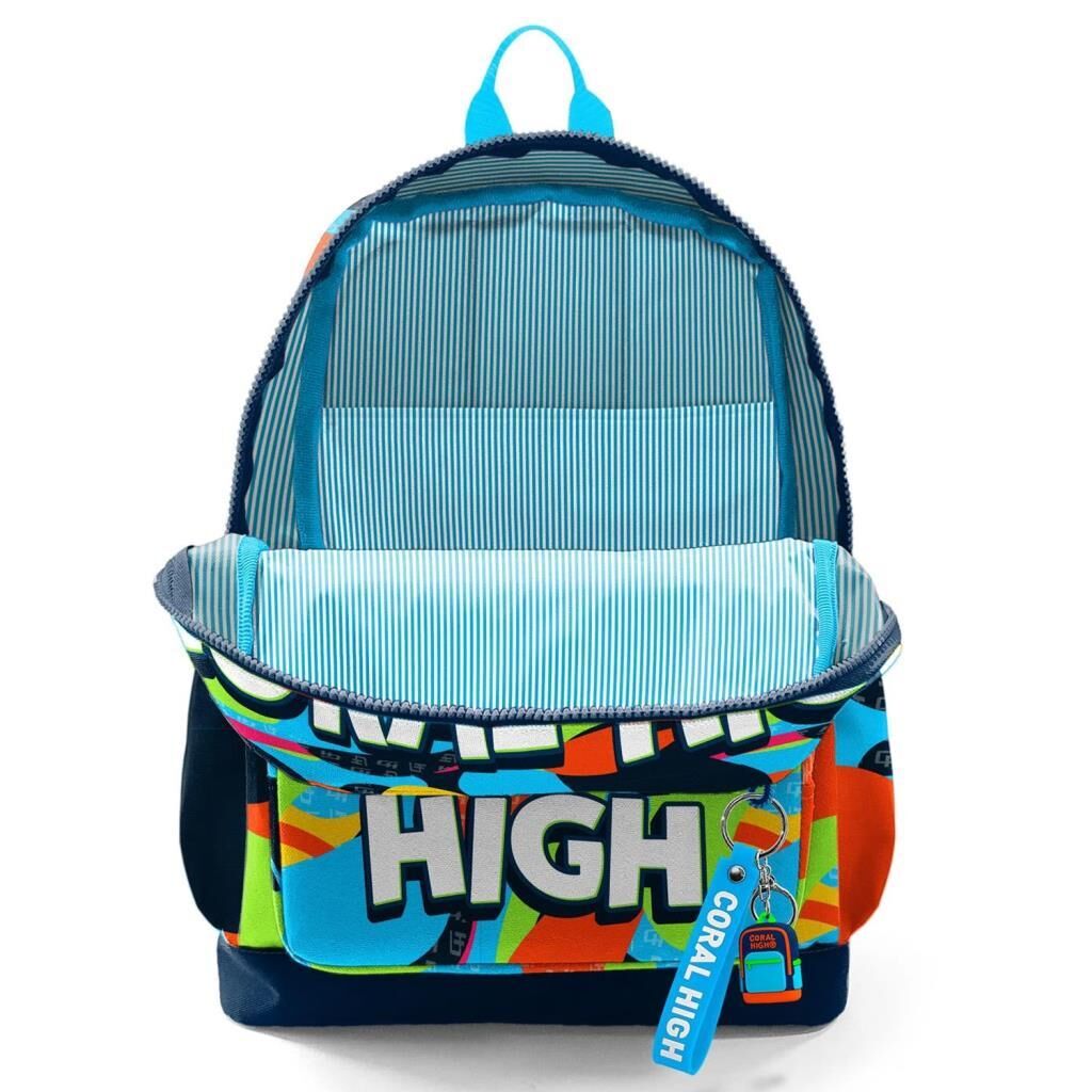 Coral High Büyük Boy Okul Sırt Çantası Graffiti Desenli 23777