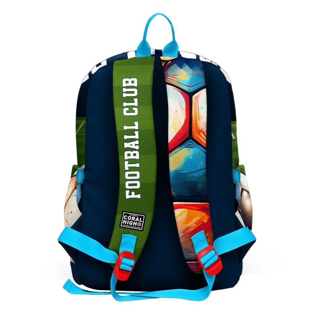 Coral High 2li Set Futbol Desenli Okul Çantası Beslenme 23779
